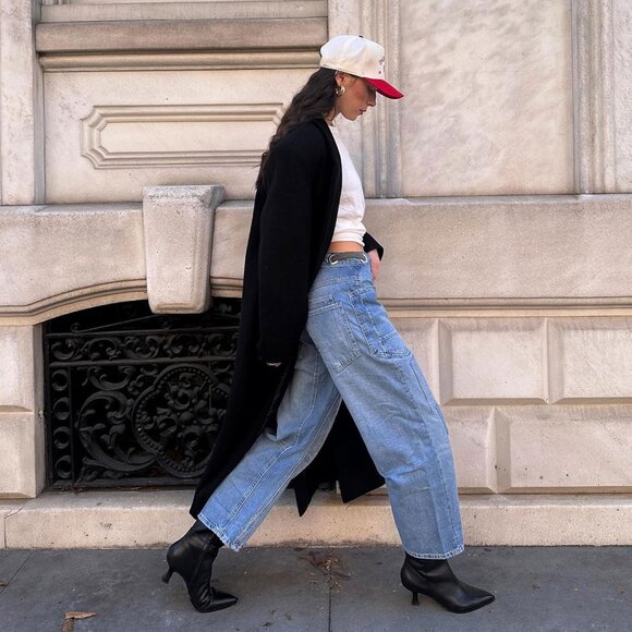 Women's Black Modatope Knee High Boots for Faux Leather Low Heel Pointed Toe - Picture 8 of 9